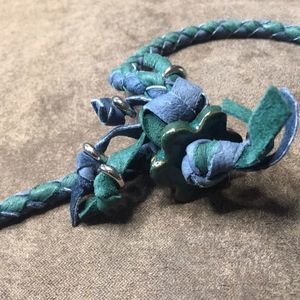 Vintage Beaded Braided Statement Necklace